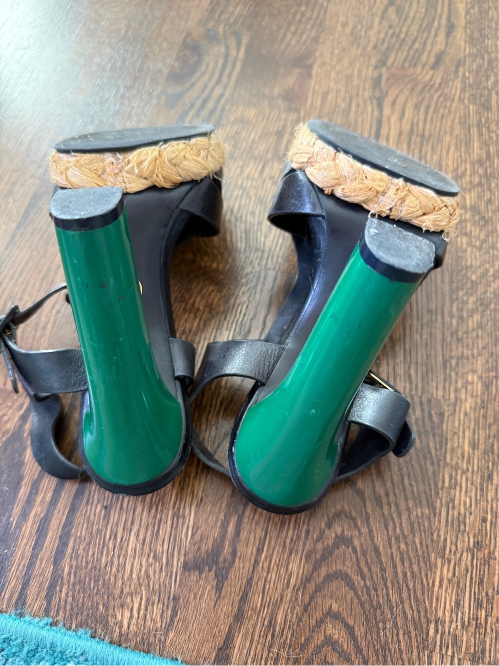 Tory Burch Abella Colorblock High Heel Platform Sandals - Picture 5 of 8